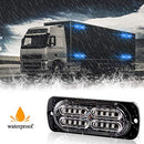 Set of 8 Blue LED Flashing Lights for 12-24V Truck Grills