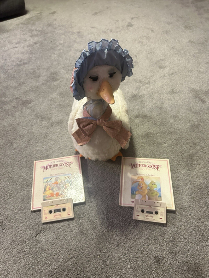 World of Wonders Talking Mother Goose Set with 2 Tapes and Books – Tested and Functional