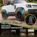 Licensed 12V White Land Rover Ride-On Car with Suspension and Remote Control