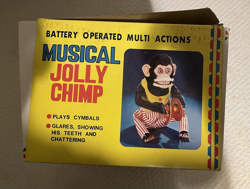 Vintage Working Musical Clapping Cymbal Monkey Toy with Original Box