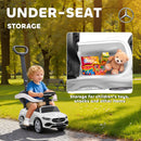 White Mercedes-Benz C-Class 2-in-1 Ride-On Push Car