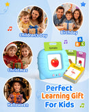 Aullsaty Interactive Blue Flash Cards with 224 Words and 3 Songs