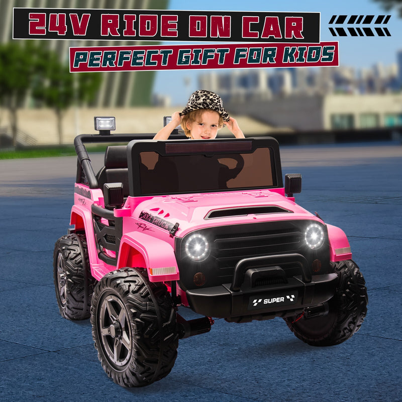 Kids Electric Ride-On Truck 24V 9AH Battery 4WD/2WD Off-Road Power Car
