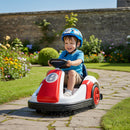 Qaba Red 6V Electric Bumper Car for Kids with Large Wheels
