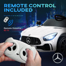 Mercedes-Benz AMG GTR 12V Kids Ride-On Car with Remote Control, White