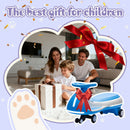 12V Electric Wiggle Car for Kids with Bluetooth Music - Blue