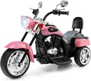 Pink 6V Battery Operated 3-Wheel Chopper Motorcycle for Kids