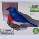 Vibrant Motion-Activated Singing Bird Toy in Blue and Red - 5” Long