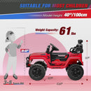 12V Red Battery-Powered Jeep Car for Kids Ages 3 and Up