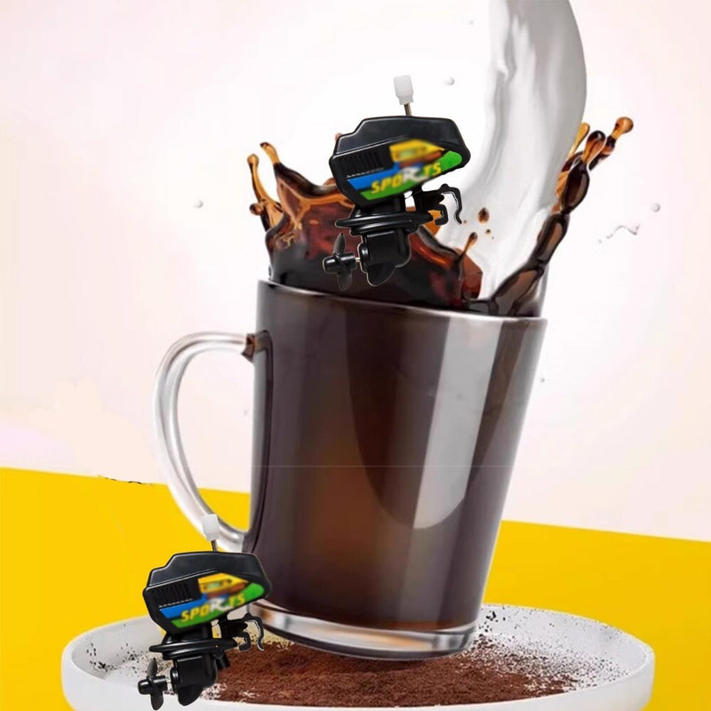 Mini Wind-Up Boat Motor Coffee Stirrer Mixer Novelty Gift