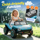 12V Volkswagen Beetle Electric Ride-On Car for Kids - Blue, Speeds Up to 2.5MPH