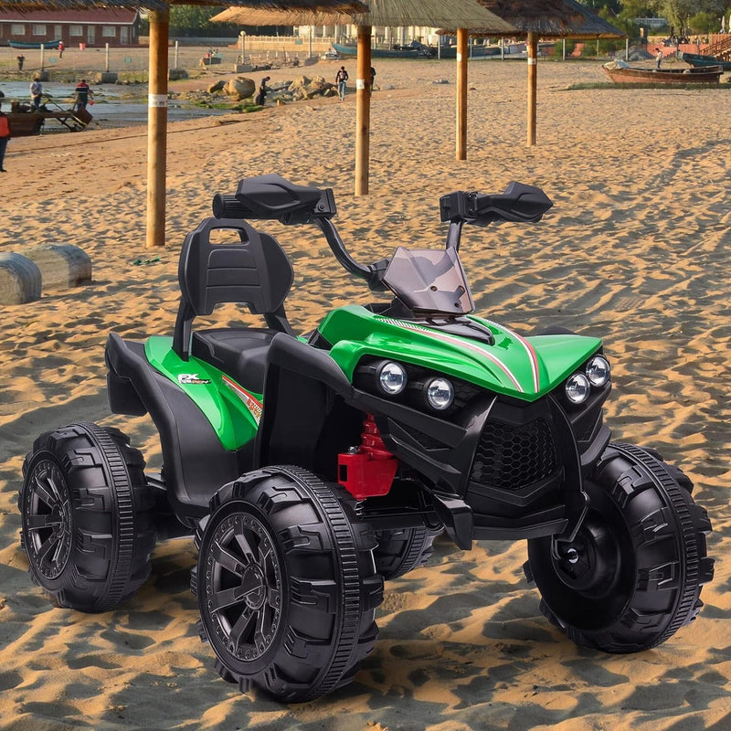 12V Electric Kids Ride-On Off-Road ATV Quad Car with 2 Speeds Green