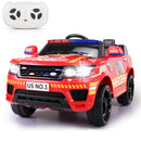 Bluetooth-Enabled 12V Electric Fire Truck Ride-On for Kids