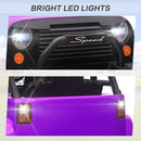 12V Kids Ride-On Truck with Power Wheels, LED Lights, and Parental Remote Control