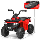 Costzon 6V Battery Operated Kids Electric ATV, 4-Wheel Quad Vehicle