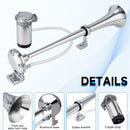 Chrome Zinc Single Tube Train Horn Kit for Trucks with Wiring