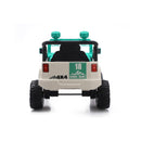 Electric Ride-On Car for Kids with Remote Control, White and Green, LED Lights and Sound Features