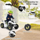 6V Electric Quad ATV for Kids with Forward/Reverse Function - White