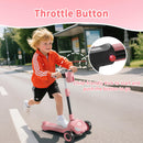 Kid-Friendly Electric Scooter with Triple LED Wheels, Safe 5MPH Speed, and LCD Display