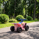 Blue 6V Battery-Powered Kids ATV with Handlebar Control