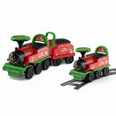 6V Toddler Ride-On Train Set with Track and Dual Seater - Green