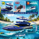 DEERC 14" High-Speed RC Boat for All Ages, Self-Righting Feature, Speeds Over 20 MPH
