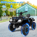 24V Dual-Seater Quad Electric Ride-On with Four Motors and Soft Start LED Lighting