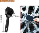 12-Piece Wheel and Tire Cleaning Brush Set with 17-Inch Long Brush and Short Handle