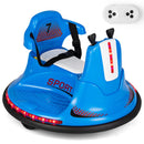 Blue 12V Ride-On Bumper Car for Kids with Dual Joysticks and Remote Control