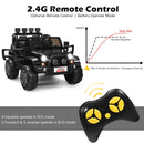 HoneyJoy 12V Black Electric Truck for Kids - 2-Seater Ride-On with Storage