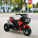 Red Electric Battery-Powered Motorcycle Trike for Kids