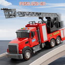 Friction-Powered Kids Fire Rescue Truck Toy with Lights