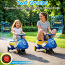2-in-1 Wiggle Car with Pedal for Kids, Electric Ride-On Toy with Dual Speed