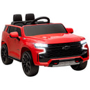 12V Chevrolet Tahoe Ride-On Car for Kids with Dual Motor and Remote Control in Red