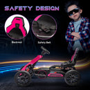 Pink 12V Electric Go Kart for Kids with Variable Speed Control