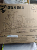 ROLLPLAY Steam Train Ride-On Toy with Tracks for Ages 2-5, 6V, 45lb Weight Capacity
