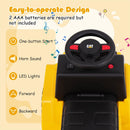Costzon 6V Caterpillar Ride-On Dump Truck with Functional Dump Bed, Horn, and LED Lights