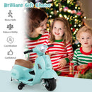 Licensed Vespa Toddler Ride-On Motorcycle with LED Lights and Training Wheels