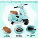 Children's Electric Motorcycle with Training Wheels, Headlight, Horn, and 6V Battery