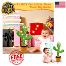 Interactive Dancing Cactus Toy with Voice Repetition, LED Lights, and Adjustable Volume - 13 inches
