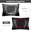 B-Style Red Central Control Steering Button Frame for Car Interior Enhancements
