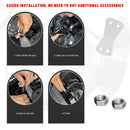 Dual Black 12V Waterproof Train Horn Kit - 2 Pieces with High Volume