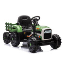 24V Battery-Powered Ride-On Tractor with Trailer, Remote Control, LED Lighting, and MP3 Player