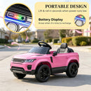 Pink 12V Children's Electric Ride-On Car with Remote Control, Suspension, Lights, and Music