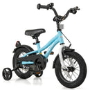 Blue 12-Inch Bicycle with Training Wheels for Children Aged 3-4
