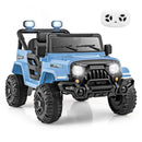 12V Remote-Controlled Kids Truck with Threaded Wheels and 3 Speed Settings