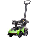 Lamborghini-Inspired Green Push Car for Toddlers Aged 1-3