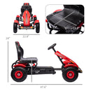 Aosom Red Pedal Go Kart for Kids with Adjustable Seat and Handbrake, Ages 5-12