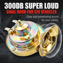 Pair of 300DB High-Volume Waterproof Snail Horns, 12V Universal Kit