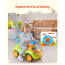 KFFKFF 3-in-1 Ride-On Push Car for Toddlers Aged 19-36 Months with Safety Guardrail